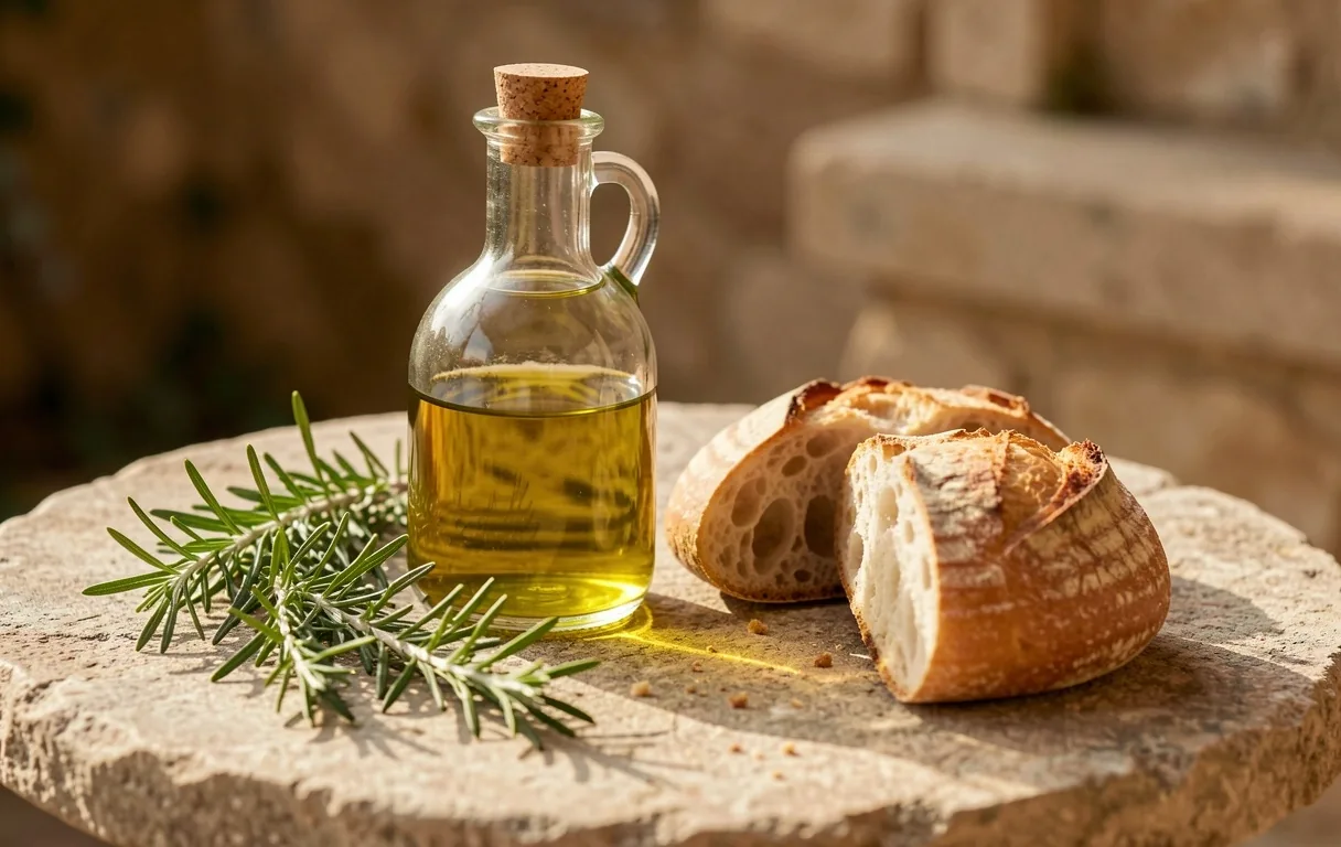 Cocina mediterránea tradicional con ingredientes frescos
